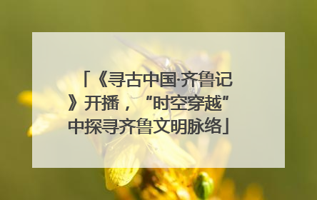 《寻古中国·齐鲁记》开播，“时空穿越”中探寻齐鲁文明脉络