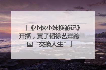 《小伙小妹换游记》开播，黄子韬徐艺洋跨国“交换人生”