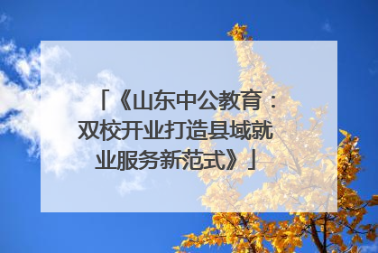 《山东中公教育：双校开业打造县域就业服务新范式》