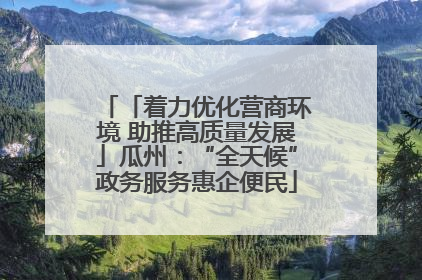 「着力优化营商环境 助推高质量发展」瓜州：“全天候”政务服务惠企便民