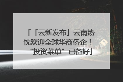 「云新发布」云南热忱欢迎全球华商侨企！“投资菜单”已备好