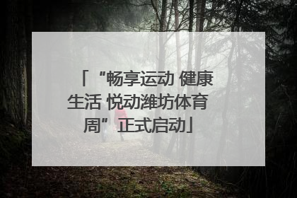 “畅享运动 健康生活 悦动潍坊体育周”正式启动