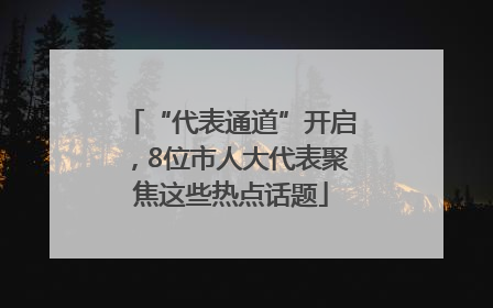 “代表通道”开启，8位市人大代表聚焦这些热点话题