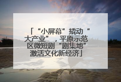 “小屏幕”撬动“大产业”，平原示范区微短剧“剧集地”激活文化新经济