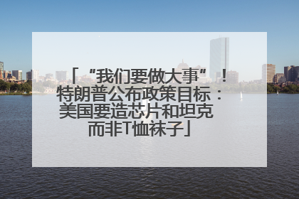 “我们要做大事”！特朗普公布政策目标：美国要造芯片和坦克 而非T恤袜子