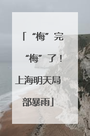 “梅”完“梅”了！上海明天局部暴雨