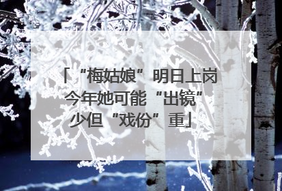 “梅姑娘”明日上岗 今年她可能“出镜”少但“戏份”重