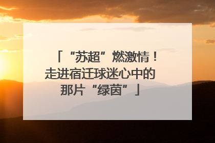 “苏超”燃激情！走进宿迁球迷心中的那片“绿茵”
