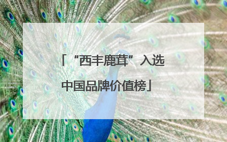 “西丰鹿茸”入选中国品牌价值榜