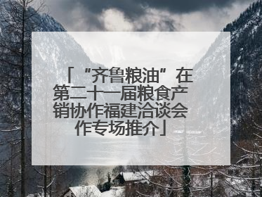 “齐鲁粮油”在第二十一届粮食产销协作福建洽谈会作专场推介
