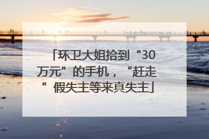 环卫大姐拾到“30万元”的手机，“赶走”假失主等来真失主