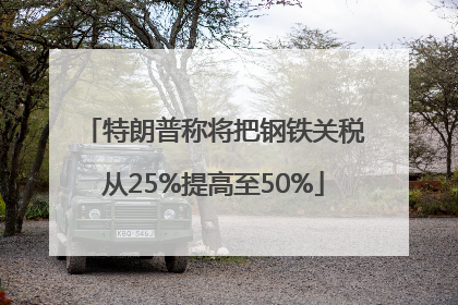 特朗普称将把钢铁关税从25%提高至50%