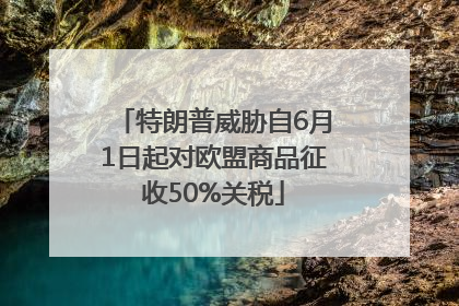 特朗普威胁自6月1日起对欧盟商品征收50%关税