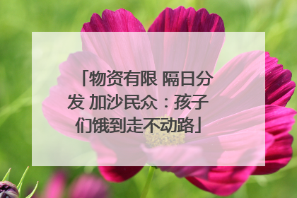 物资有限 隔日分发 加沙民众：孩子们饿到走不动路