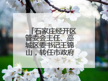 石家庄经开区管委会主任、藁城区委书记王锦山，转任市政府二级巡视员