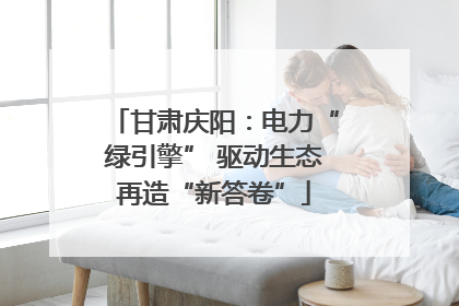 甘肃庆阳：电力“绿引擎” 驱动生态再造“新答卷”