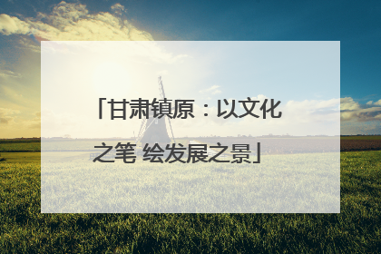 甘肃镇原：以文化之笔 绘发展之景