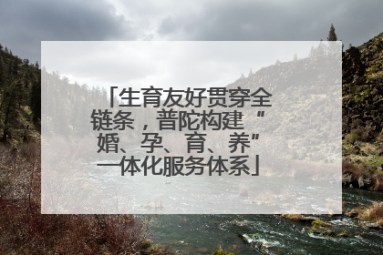 生育友好贯穿全链条，普陀构建“婚、孕、育、养”一体化服务体系