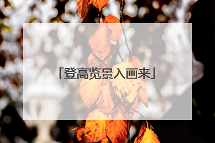 登高览景入画来