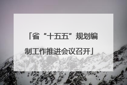 省“十五五”规划编制工作推进会议召开