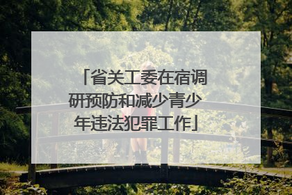 省关工委在宿调研预防和减少青少年违法犯罪工作