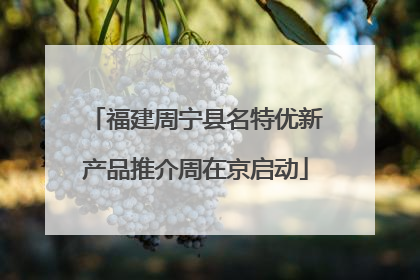 福建周宁县名特优新产品推介周在京启动