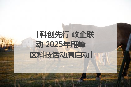 科创先行 政企联动 2025年雁峰区科技活动周启动