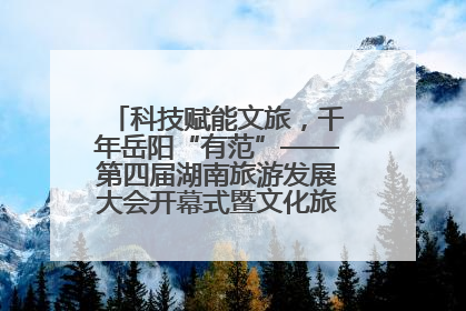 科技赋能文旅，千年岳阳“有范”——第四届湖南旅游发展大会开幕式暨文化旅游推介会侧记