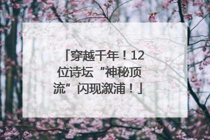 穿越千年！12 位诗坛“神秘顶流”闪现溆浦！