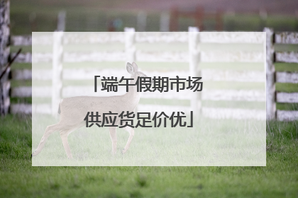 端午假期市场供应货足价优