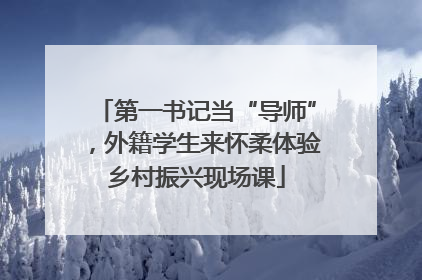 第一书记当“导师”，外籍学生来怀柔体验乡村振兴现场课