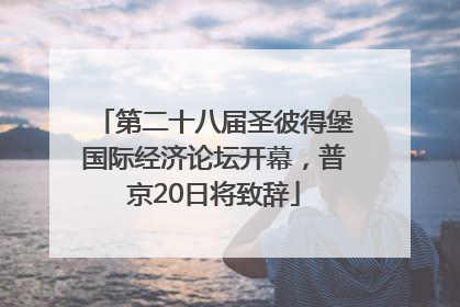 第二十八届圣彼得堡国际经济论坛开幕，普京20日将致辞