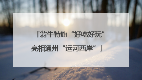 翁牛特旗“好吃好玩”亮相通州“运河西岸”