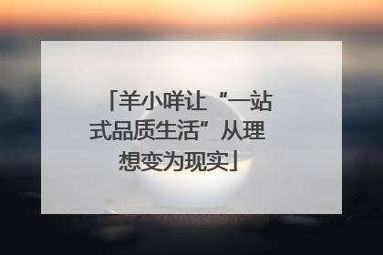 羊小咩让“一站式品质生活”从理想变为现实