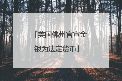 美国佛州官宣金银为法定货币