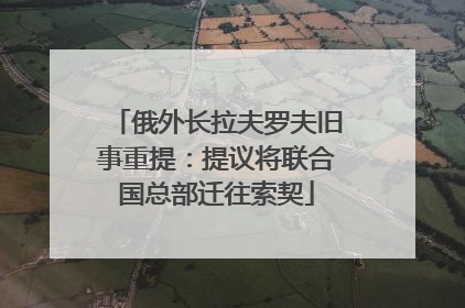 俄外长拉夫罗夫旧事重提：提议将联合国总部迁往索契