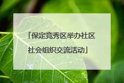 保定竞秀区举办社区社会组织交流活动
