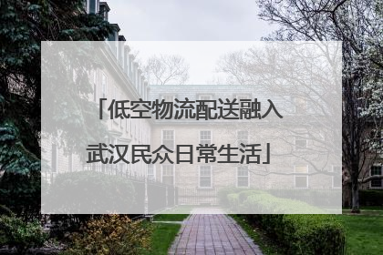 低空物流配送融入武汉民众日常生活
