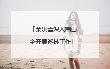 余洪雷深入南山乡开展巡林工作