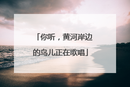你听，黄河岸边的鸟儿正在歌唱