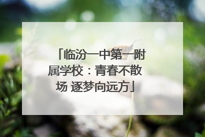 临汾一中第一附属学校：青春不散场 逐梦向远方