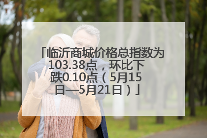 临沂商城价格总指数为103.38点，环比下跌0.10点（5月15日—5月21日）