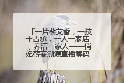 一片蕲艾香，一技千古承，一人一家店，养活一家人——俏妃蕲春溯源直播解码中医养生文化传承
