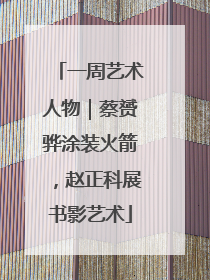 一周艺术人物｜蔡赟骅涂装火箭，赵正科展书影艺术