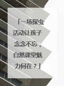 一场探虫活动让孩子念念不忘，自然课堂魅力何在？