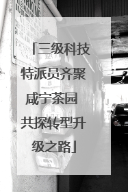 三级科技特派员齐聚咸宁茶园 共探转型升级之路