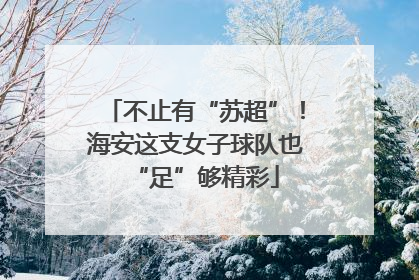 不止有“苏超”！海安这支女子球队也“足”够精彩