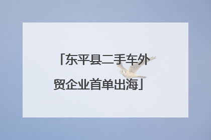 东平县二手车外贸企业首单出海