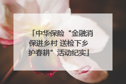 中华保险“金融消保进乡村 送检下乡护春耕”活动纪实