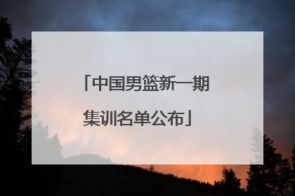 中国男篮新一期集训名单公布